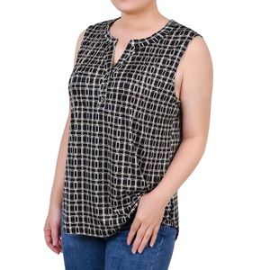 Women NWT new NY collection size L multicolored sleeveless top blouse
